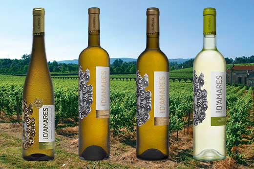 Garrafas dos Vinhos QUINTA D'AMARES | Alvarinho | Alvarinho-Loureiro | Loureiro | Branco Escolha