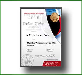 Loureiro 2014 - Medalha de Prata - Concours Mondial Bruxelles 2015