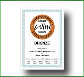 Alvarinho 2015 - International Wine Challenge 2016 - Medalha de Bronze